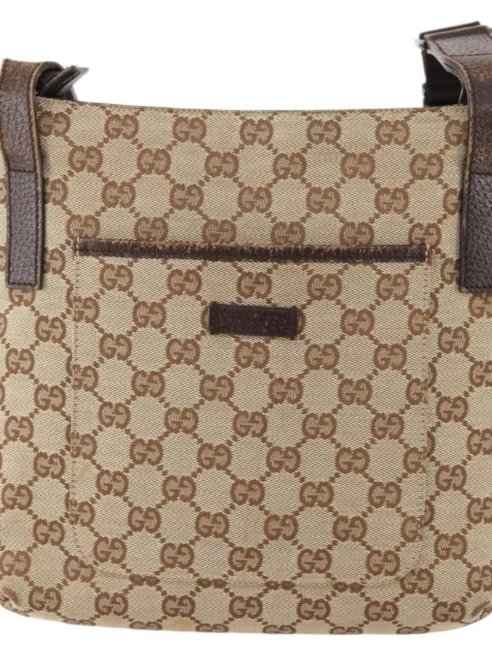 GUCCI GG Canvas Shoulder Bag Beige Silver 122793 Auth ep13100 - Picture 2 of 16